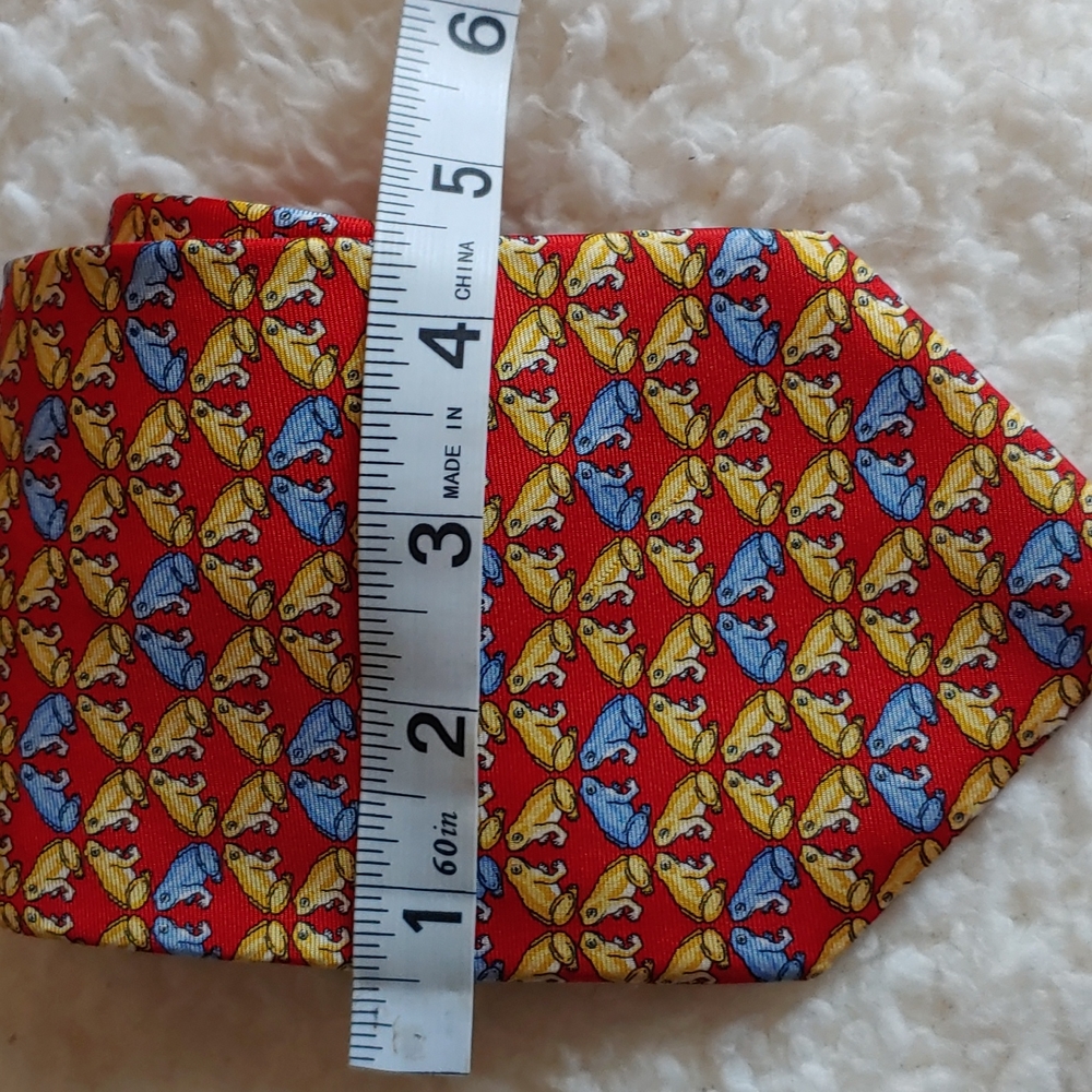 Peterborough Row all silk frog tie - Picture 7 of 8